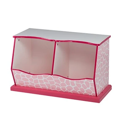 Image of Teamson Kids Children Pink Wooden Storage Drawers Toy Box TD 12474P