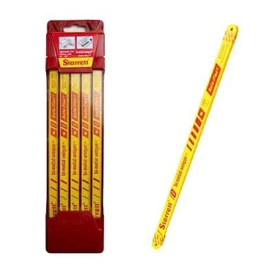 Image of Starrett Bi Metal Hacksaw Blades KBS1232 100 Unique Safe Flex HSS Hand Saw 300mm 32 TPI Cutting Edge For Non ferrous Metals, Stainless Steel, Pipes, Plastics Pack