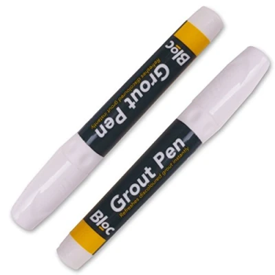 Image of 2X White Grout Refresher Pens for Whitening Discoloured Worn Dirty Tile Grouting