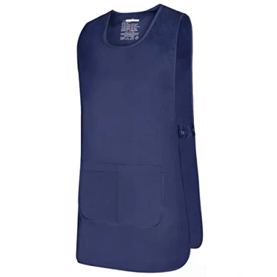 Image of MISEMIYA Apron Cleaning Work Uniform Clinic Hospital Veterinary Sanitation Hostelry Ref.868 X Large, Navy Blue