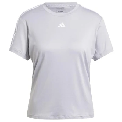 Image of adidas Women&#039;s AEROREADY Train Essentials 3 Stripes Tee, Glory Grey, XS