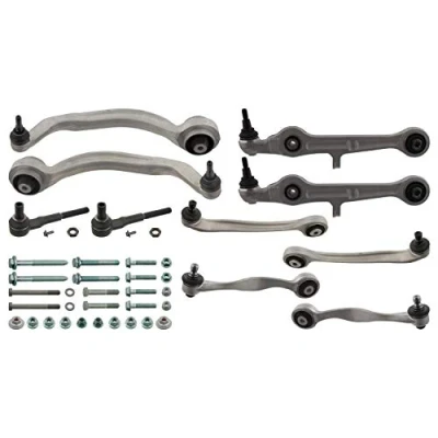 Image of 8E0407151R, 8E0407151RS2 Link Set, wheel suspension FEBI BILSTEIN 39402 Front Axle Left, Right without coupling rod AUDI: A4 B7 Avant