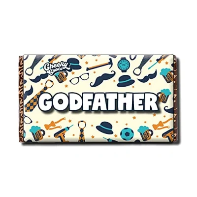 Image of Godfather Chocolate Bar with Novelty Joke Wrapper Funny Rude Gift Birthday Present (Chocolate Included)