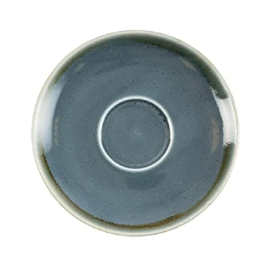 Image of Olympia Kiln Cappuccino Saucer Ocean Porcelain 160(�) mm 6 pc