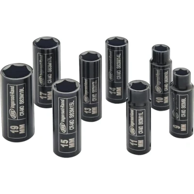 Image of Ingersoll Rand 3/8&quot; Drive Metric SK3M8LN, Long Socket Set (8 Pieces: 9, 10, 11, 13, 14, 15, 17, 19 mm), as Tool for car and Automobile