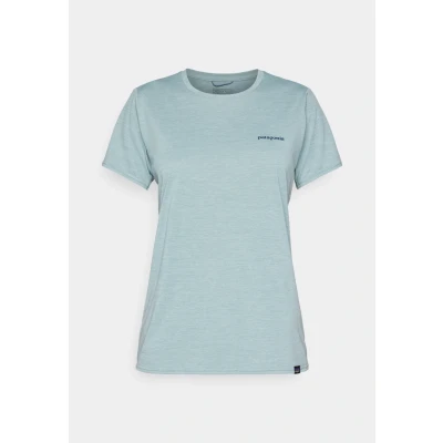 Image of Patagonia CAP COOL Daily Graphic Shirt Waters Sports Tshirt, Women&#039;s, Size: Medium, Thermal blue