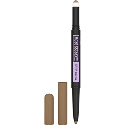 Image of Maybelline Express Brow Duo Eyebrow Filling, Natural Looking 2 In 1 Pencil Pen + Filling Powder Dark Blonde