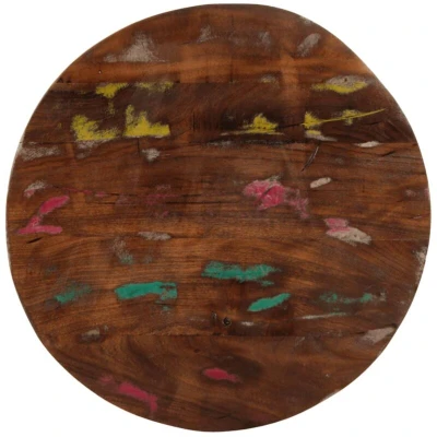 Image of vidaXL Round Table Top Ø 60 cm x 3.8 Solid Reclaimed Wood Rustic Dining Replacement Living Room/Restaurant/Commercial Use