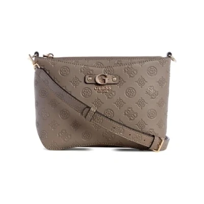 Image of Guess Gerty Crossbody TOP ZIP Across body bag, Women&#039;s, Size: One Size, Dark taupe