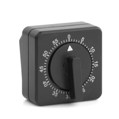 Image of Anseom Kitchen Timer, Adjustable 60 Minute Mechanical Timer for Home Baking Tool, Egg 1 Hour Black Square Alarm Reminder, Short term Countdown Chef Teachers Kids