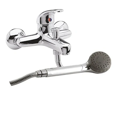 Image of Nuie X3130 ǀ Modern Bathroom Pair of Wall Mount Couplings, 25mm x 65mm, Chrome, Silver