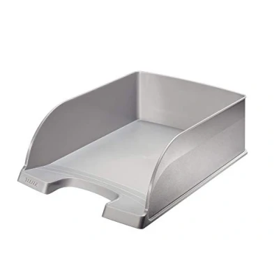 Image of Leitz Plus Letter Tray Slim 35 mm Pack of 10 Height 37 gray