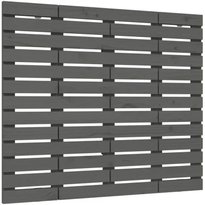 Image of vidaXL Wall Headboard Grey 81x3x91.5 cm Solid Wood Pine