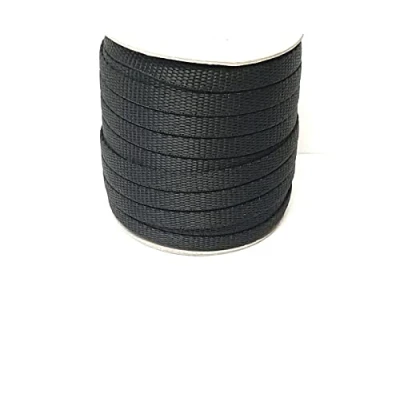 Image of 10mm Polypropylene Webbing Heavy Duty Strap For Backpacks Belts Handles Bags Straps Dog Leads (25 Metres, Black)