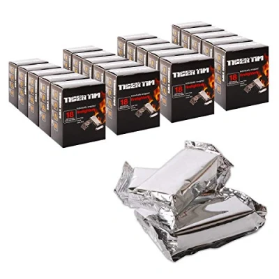 Image of Tiger Tim 360 Individually Wrapped Firelighters Mess Free Safe Odourless Instant Fire Starter for Wood Burners Barbecues Stoves Grills Campfires