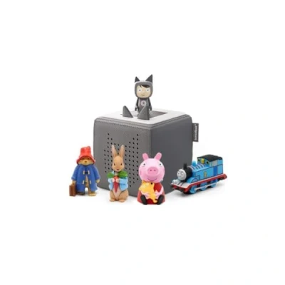 Image of Tonies Toniebox Children&#039;s Favourites Starter Bundle Inc Toniebox, Thomas + Friends, Peppa Pig, Peter Rabbit, Paddington, Early Development &amp; Activity Toys (Grey)