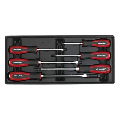 Image of Sealey Premier Tool Tray with Hammer Thru Screwdriver Set 6pc