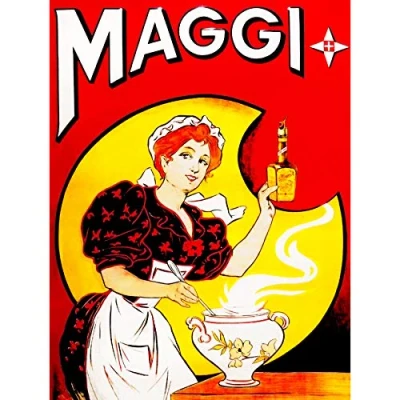 Image of Wee Blue Coo Vintage Advert Food Sauce Kitchen Cooking Maggi New Fine Art Print Poster Picture 30X40 Cms Cc4717