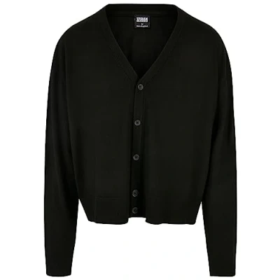Image of Urban Classics MIX BOXY Cardigan, Men&#039;s, Size: Medium, Black