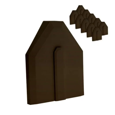 Image of Universal Glazing Bar End Cap Conservatory Roof Rafter Trim Brown, 10 Pack