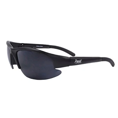 Image of Rapid Eyewear Very DARK CATEGORY 4 SUNGLASSES for Extreme Sun Conditions and Sensitive Eyes (Photophobia). UV400 Tinted Protection Glasses Men &amp; Women. Matt Black