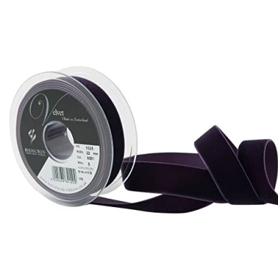 Image of Berisfords Velvet Ribbon, Plum, 10.2 x 3 cm