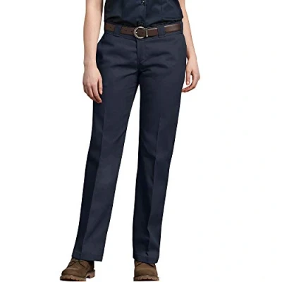 Image of Dickies Women&#039;s Original Work Pant with Wrinkle And Stain Resistance,Dark Navy,8 Long