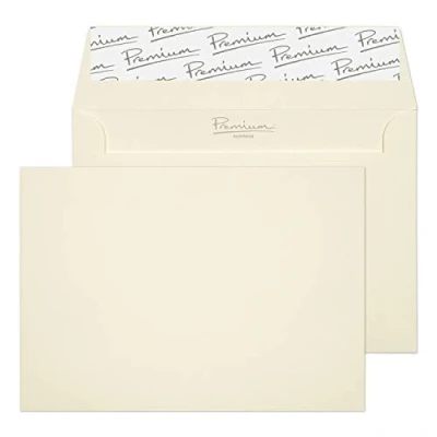 Image of Blake Premium Business C6 114 x 162 mm 120 gsm Peel and Seal Wallet Envelopes (71155) Oyster Wove Pack of 50