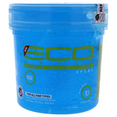 Image of Ecoco Eco Style Gel Sport For All Hair Types Long Lasting Hold and Shine No Flakes Tack Anti Itch Alcohol Free Max 10 Uv Protection Ideal Sporting 473 ml/16 oz
