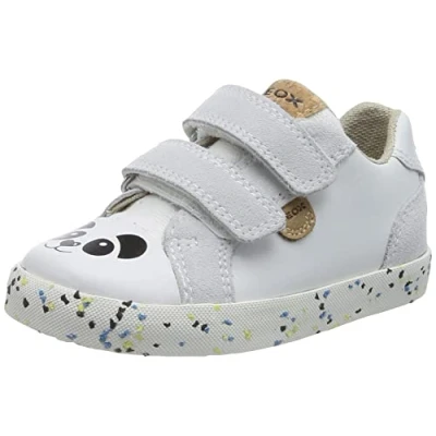 Image of Geox Baby B Kilwi Girl Sneaker, White Black, 3.5 UK Child