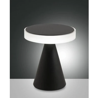 Image of Neutra Integrated LED Table Lamp Black Glass