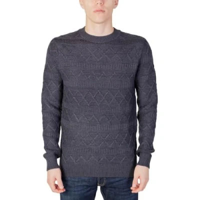 Image of ONLY &amp; SONS Men&#039;s Onswade Reg 5 Struc Crew Neck Knit Jumper, Dark Navy, L