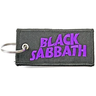 Image of Black Sabbath Keyring Keychain Patch Wavy Band Logo Official