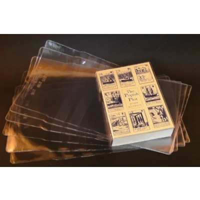 Image of 10X CLEAR PLASTIC PAPERBACK BOOK COVERS 226MM
