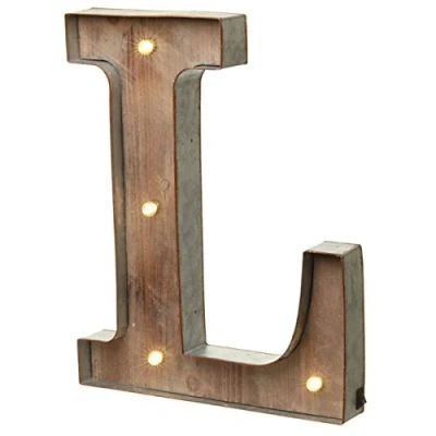 Image of Vintage Illuminated Carnival Lights A Z Choice of Alphabet Letters (Letter L)