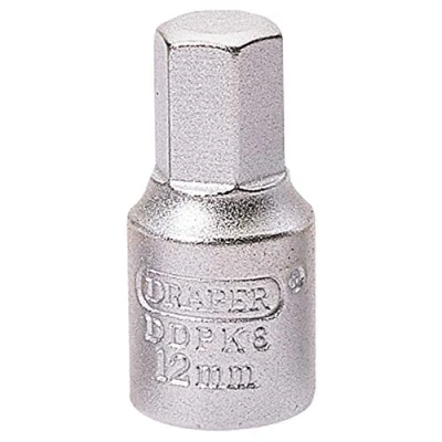 Image of Draper Hexagon Drain Plug Key, 3/8 Sq. Dr., 12mm