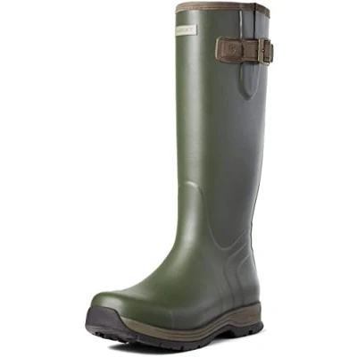 Image of ARIAT Mens Burford Insulated Boots Boot Olive Green Lightweight Waterproof Sprayproof Leather trimmed top Footwear UK Size 8