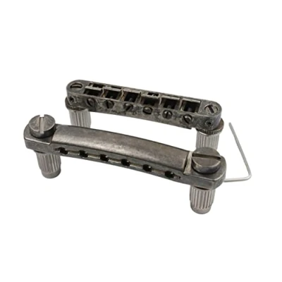Image of Guyker Guitar Tune O Matic Bridge and Stop Bar Tailpiece Combo with Anchors Studs Replacement Compatible LP SG EPI 6 String Electric Relic