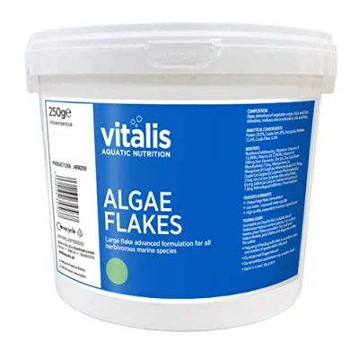 Image of Vitalis Marine Algae Flakes Large 250g Fish Food