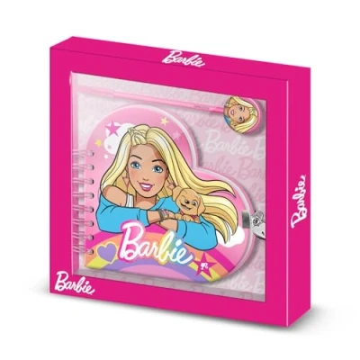 Image of Barbie Rainbow Heart Diary + Pen, Pink