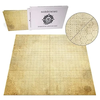 Image of Doctor Frikistein Summoning Dungeon Grid Board ESSENTIAL RPG Battle Tabletop games accessory COMPATIBLE with D&amp;D, Pathfinder, Warhammer DOUBLE SIDED, REUSABLE, DURABLE AND FOLDABLE