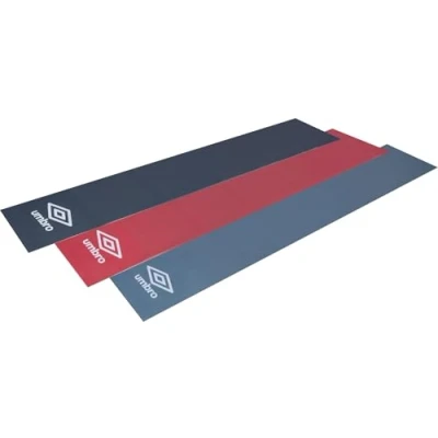Image of Umbro Fitness Bands Set of 3 Multifunctional Band Resistance Levels 4.5 kg, 6.75 kg and 9 Durable Terra Black/Red/Blue