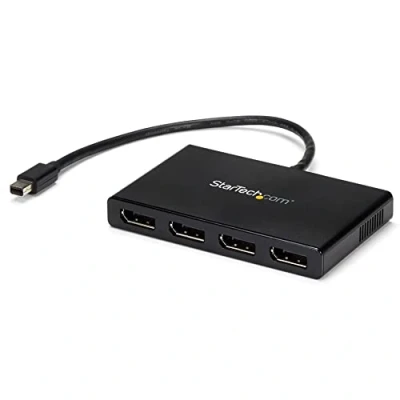 Image of StarTech.com 4 Port Multi Monitor Adapter Mini DisplayPort to MST Hub 4x 1080p Video Splitter for Extended Desktop Mode on Windows PCs Only mDP Quad DP Monitors