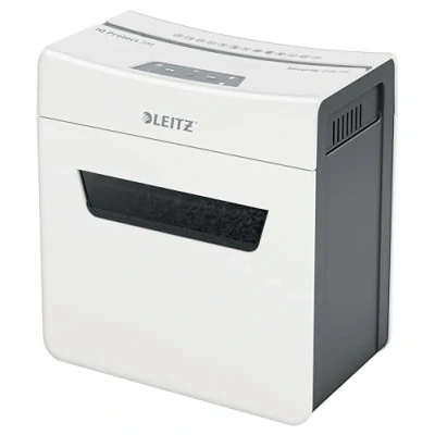 Image of Leitz IQ 3M Premium Shredder P5 for Office and Home, Micro Cut, 3 Sheets, 10 L Waste Bin, Super Quiet/Compact, Protect Series, White, 80930000