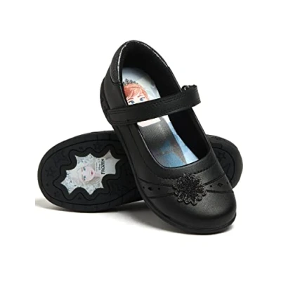 Image of Disney Girls School Shoes Frozen Black 1