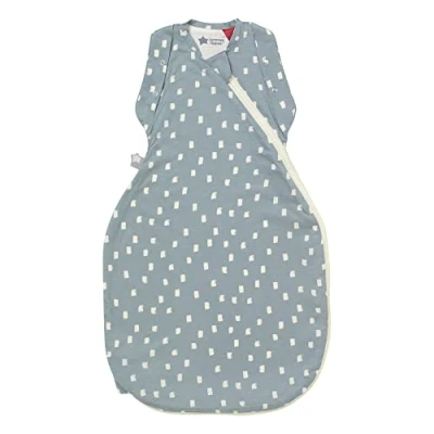 Image of Tommee Tippee Baby Sleeping Bag for Newborns, The Original Grobag Swaddle Bag, Hip Healthy Design, Soft Bamboo Rich Fabric, 0 3m, 1.0 TOG, Navy Speckle