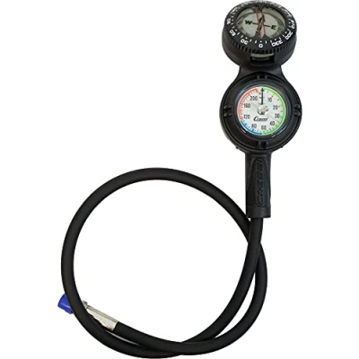 Image of Cressi 3 Compass, Depth and Pressure Gauge Diving Console Black