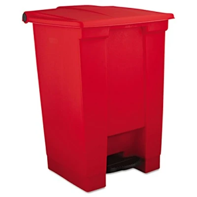 Image of Rubbermaid Commercial Products Step On Container 45 Litre Red FG614400RED