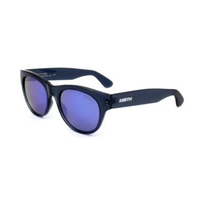 Image of Smith Round Unisex Blue Crystal Chromapop Violet Mirror Sophisticate One Size