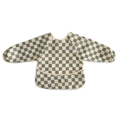 Image of Mushie Weaning Bib Baby Long Sleeve Toddler Bibs with Sleeves Waterproof Adjustable Fit for 6 24 Months Colour: Olive
